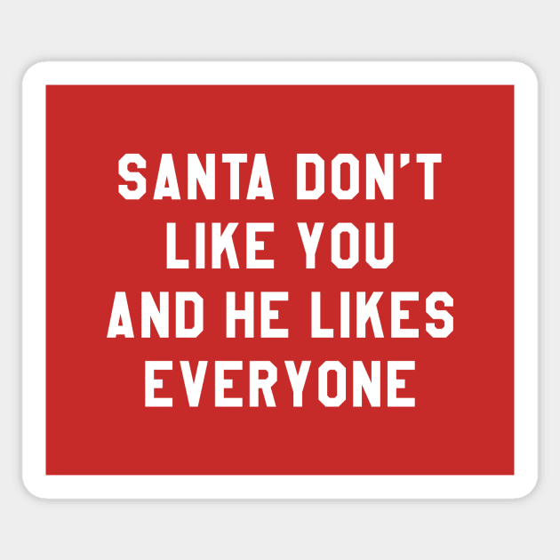 Funny Sarcastic Santa T-Shirt for Christmas Holiday Parties Sticker by SecondActTees